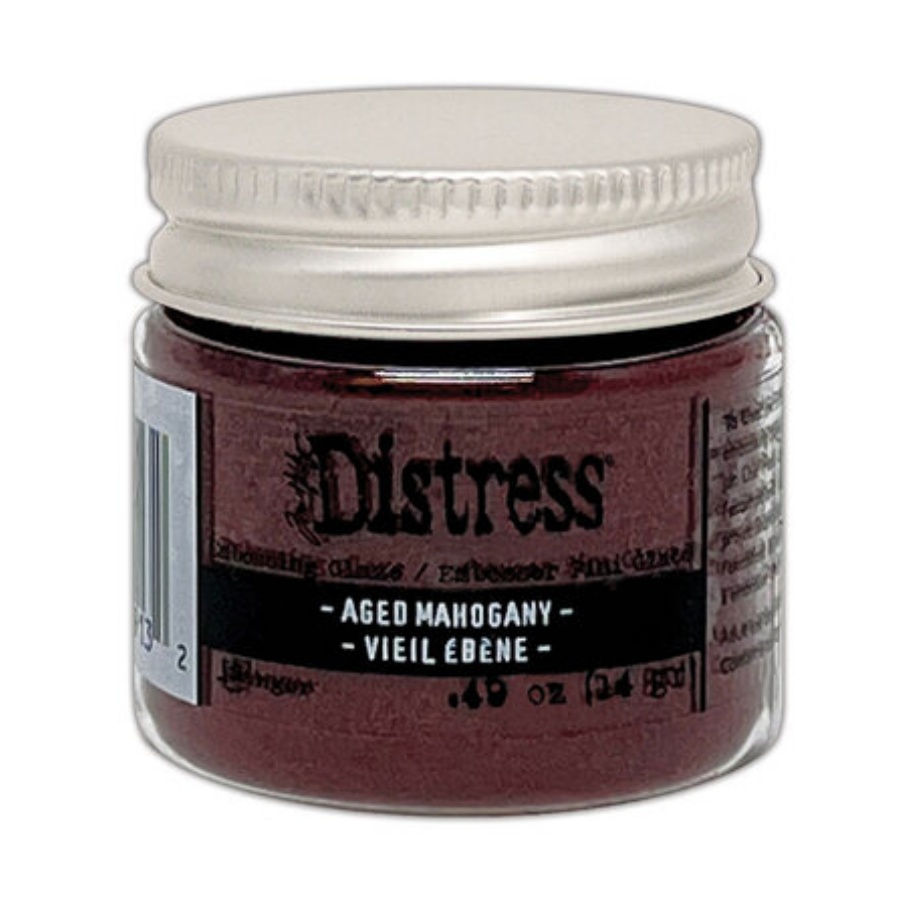 Distress embossing glaze aged mahogany