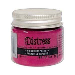 Distress embossing glaze picked raspberry