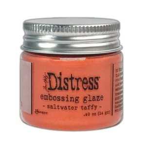 Distress embossing glaze saltwater taffy