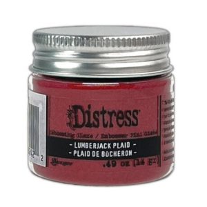 Distress embossing glaze lumberjack plaid