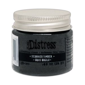 Distress embossing glaze scorched timber