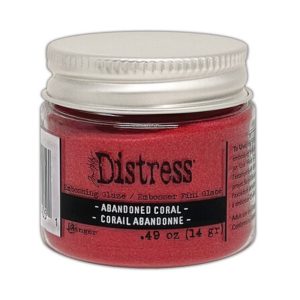 Distress embossing glaze abandoned coral