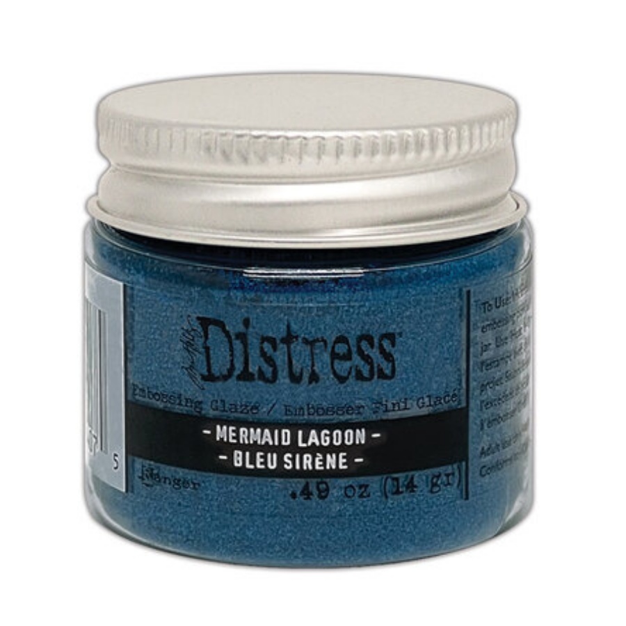 Distress embossing glaze mermaid lagoon