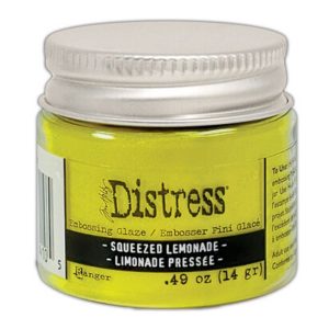 Distress embossing glaze squeezed lemonade