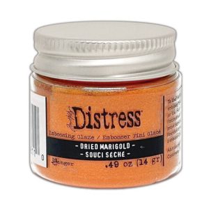 Distress embossing glaze dried marigold