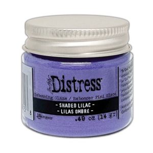 Distress embossing glaze shaded lilac
