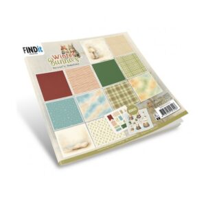 Designpapier winter bunnies