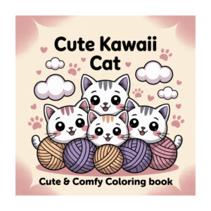 Kleurboek Cute Kawaii Cat