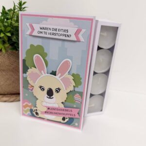 Leerzame les kaart met waxinelichtjes