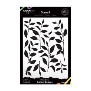 Stencil lots of leaves