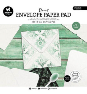 Stansblok envelopes for cards wit/groen