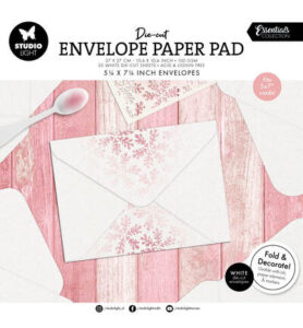 Stansblok envelopes for cards wit/roze