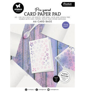 Kaart paperpad voor gerild wit/paars