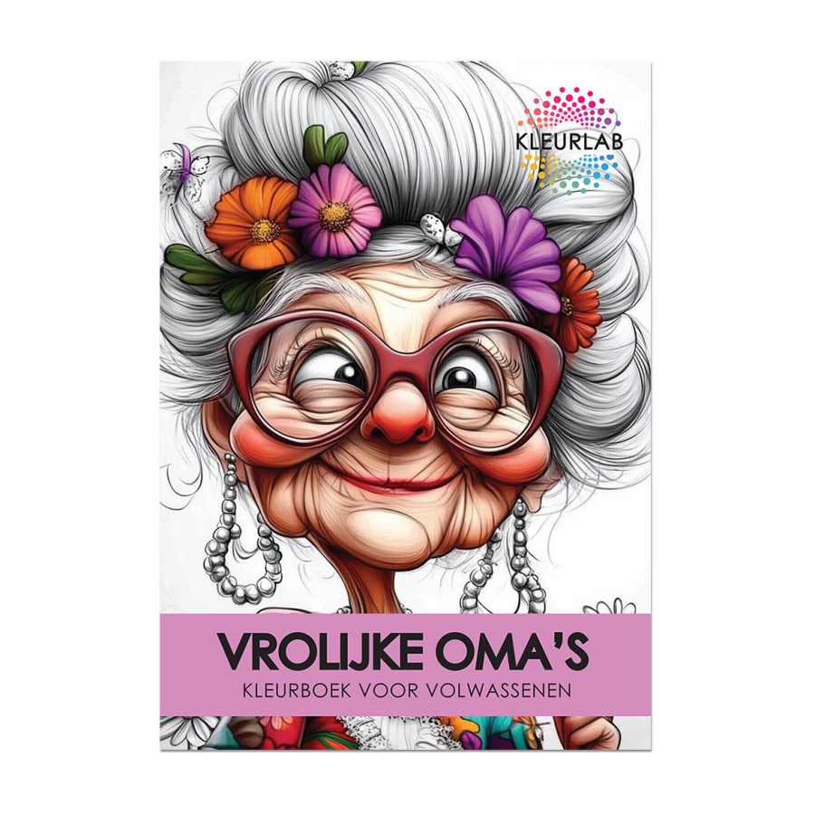 Kleurboek vrolijke oma's