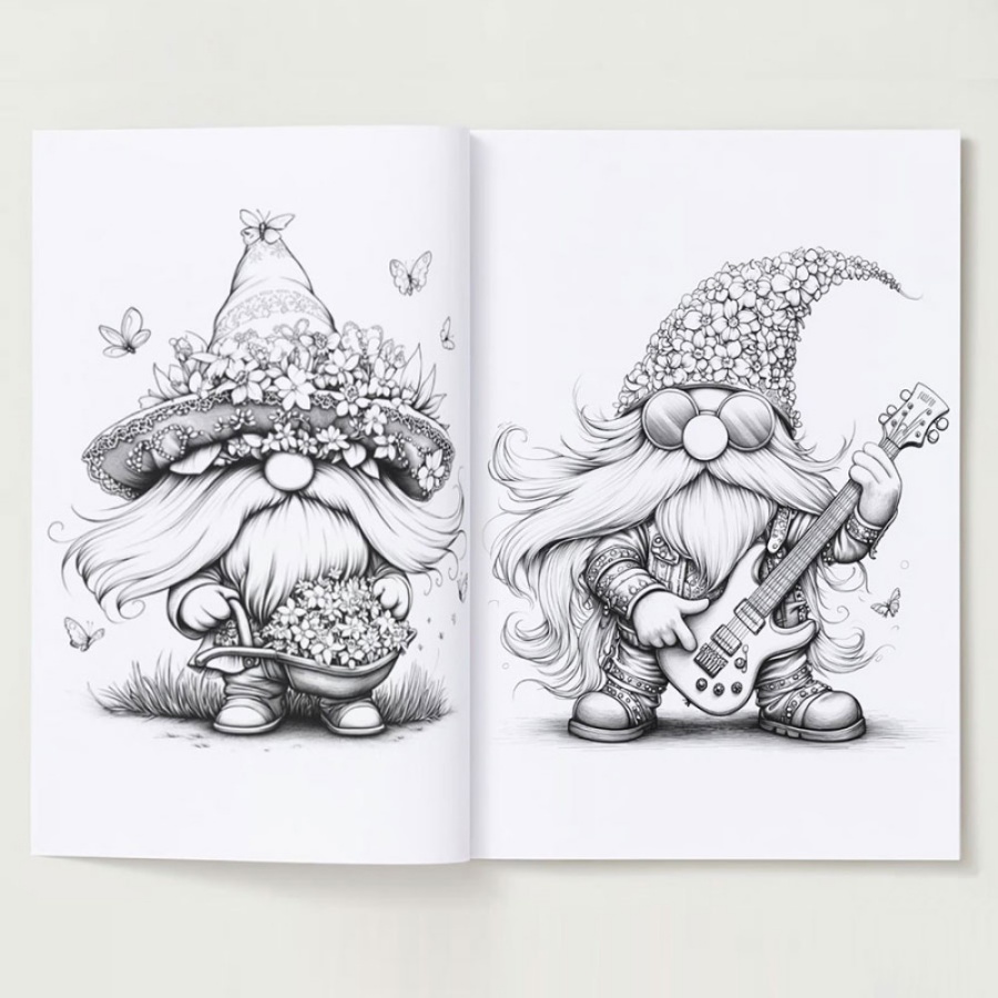 Kleurboek puntmutsen pret - Afbeelding 4