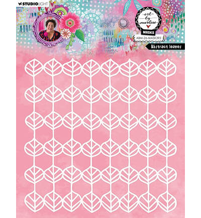 Stencil abstract leaves