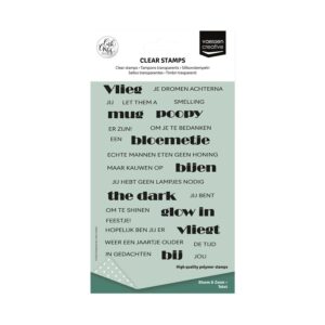 Stempel tekst bloom & zoom