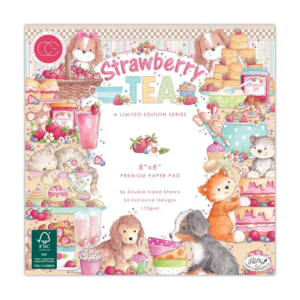 Designpapier strawberry tea
