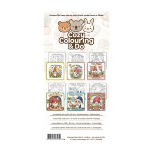 Cozy Colouring Cards Set happy gnomes