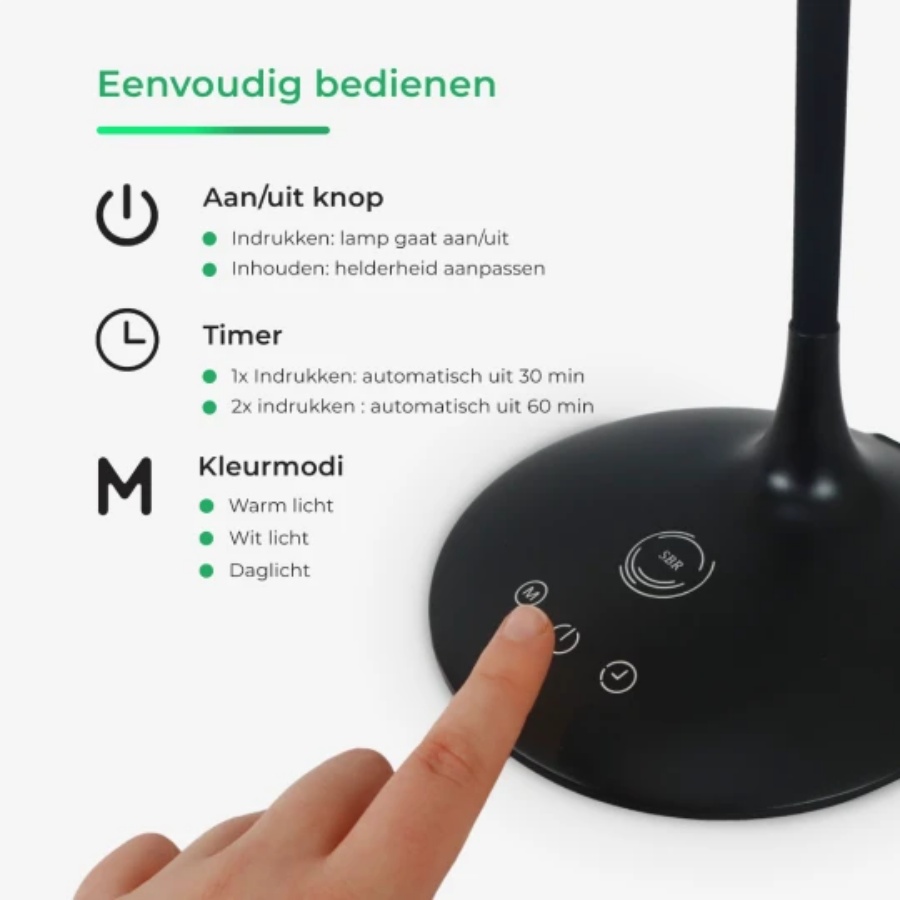 Daglichtlamp glow + accu - Afbeelding 2