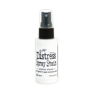 Distress Spray Stain Picket Fence
