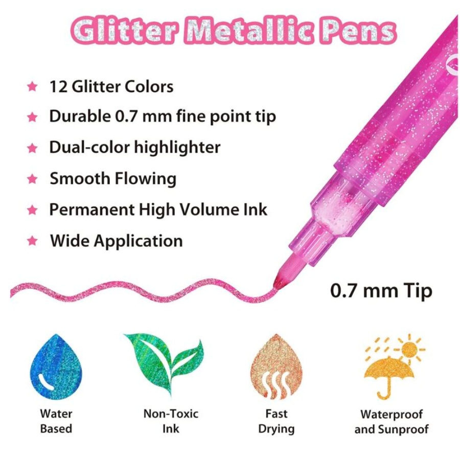 Ohuhu glittermarkers - Afbeelding 4