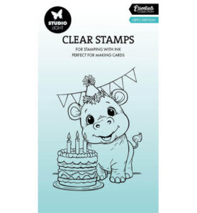 Stempel hippo birthday