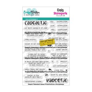 Stempel cadeaukaart teksten