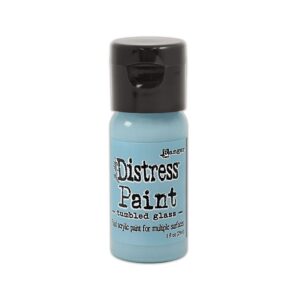 Distress Paint tumbled glass