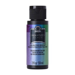 Dragonfly glaze red violet blue shift