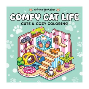 Kleurboek comfy cat life