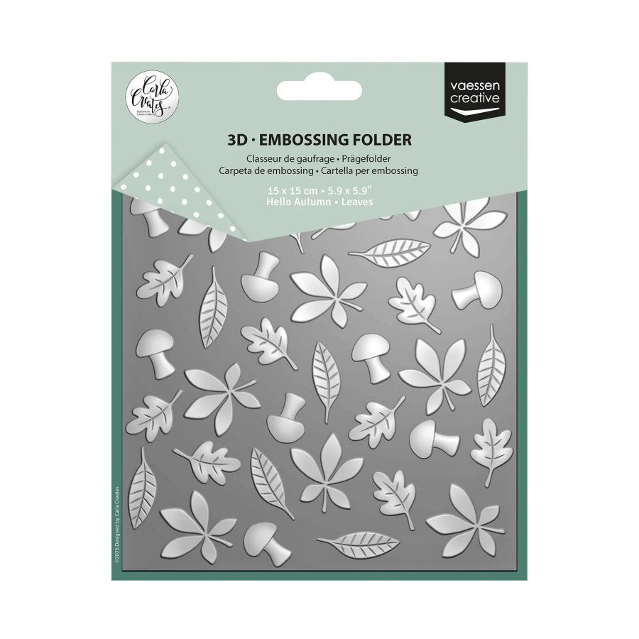3D embossingfolder leaves