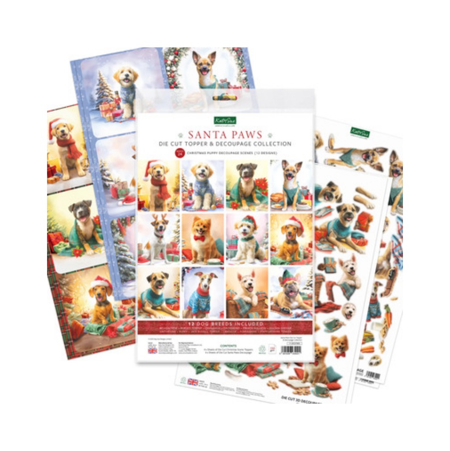 Stansplaatjes & decoupage santa paws