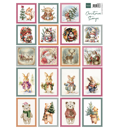 Knipvel christmas postzegels