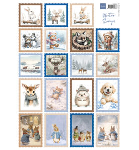 Knipvel winter postzegels