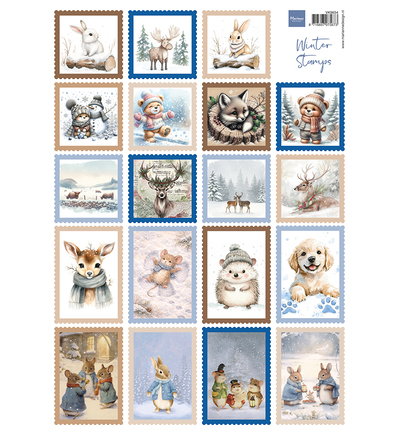 Knipvel winter postzegels