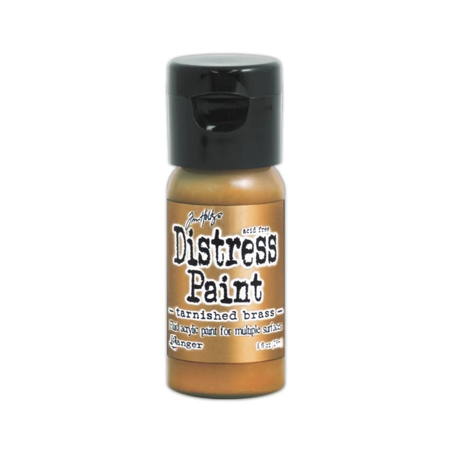 Distress Paint tarnished brass