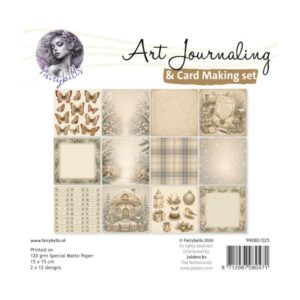Achtergrondpapier kerst beige/groen