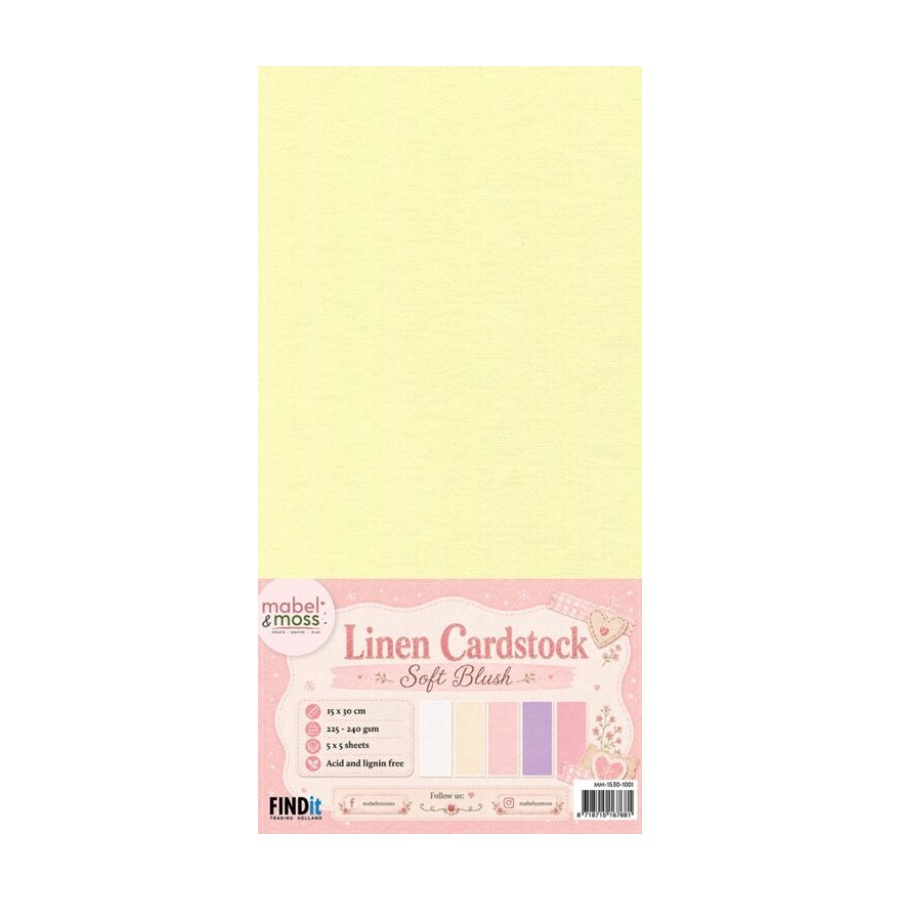 Linnen cardstock soft blush