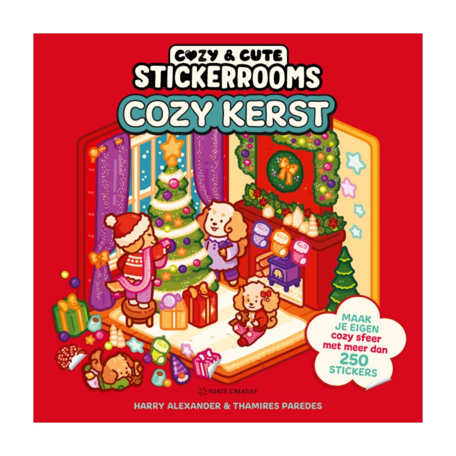 Stickerboek stickerrooms cozy kerst